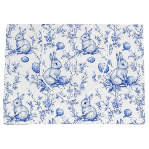 Toile De Jouy Blue Påskhare