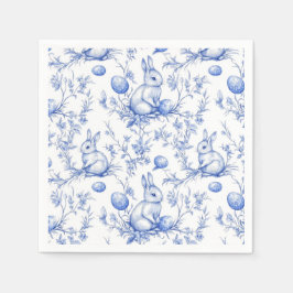 Toile De Jouy Blue Påskhare Pappersservett