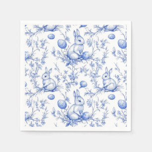 Toile De Jouy Blue Påskhare Pappersservett