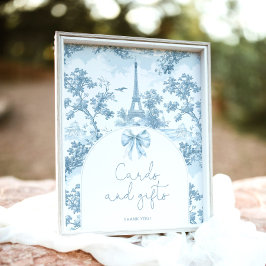 Toile de Jouy Bonjour Parisian Cards and gifts Poster