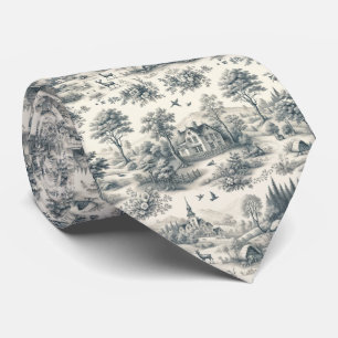 Toile de Jouy Countryside Neck Tie   Klassisk Slips