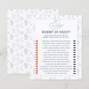 toile de jouy cowboy - mamma- eller pappbabydusch