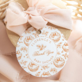 Toile de Jouy Cutie Paj ett könsneutralt tack Gåvor Etiketter