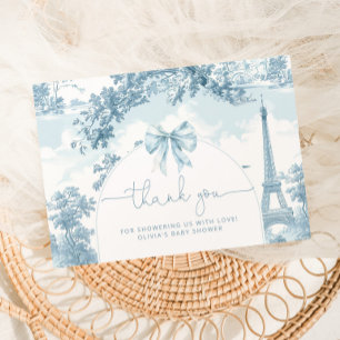 Toile de Jouy Fransk bonjour bebe babbldusch Tack Kort