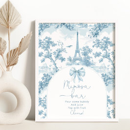 Toile de Jouy Fransk Bow Mimosa pub Poster