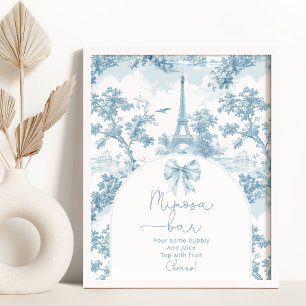 Toile de Jouy Fransk Bow Mimosa pub Poster