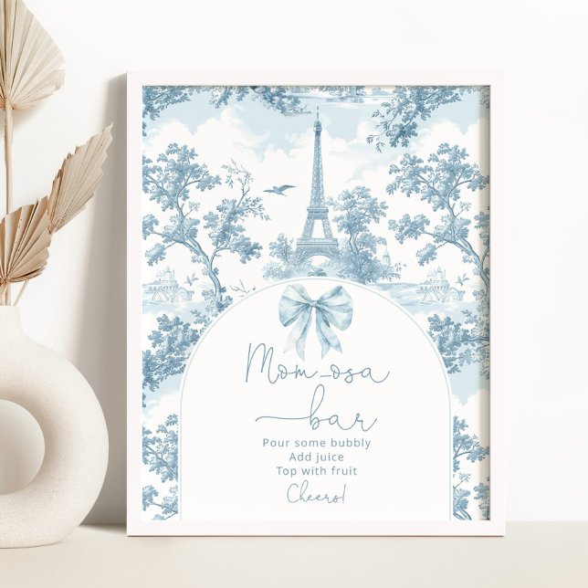 Toile de Jouy Fransk Bow Momosa pub Poster (Skapare uppladdad)