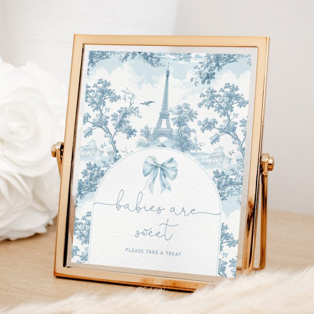 Toile de Jouy Fransk Bow Spädbarn är sött Poster (Skapare uppladdad)