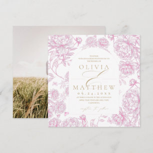 Toile De Jouy Fransk Bröllop Inbjudningar