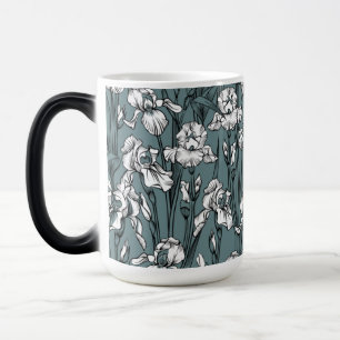 Toile de Jouy Iris   Grått Grönt + Svart Magisk Mugg