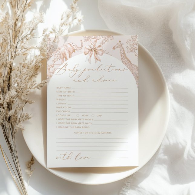 Toile de Jouy Jungle Predictions and advice card (Skapare uppladdad)