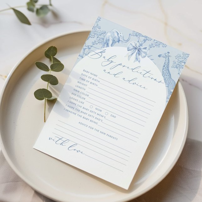 Toile de Jouy Jungle Predictions and råda Card (Skapare uppladdad)