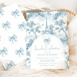 Toile de Jouy Möhippa Fransk Bow Paris Inbjudningar