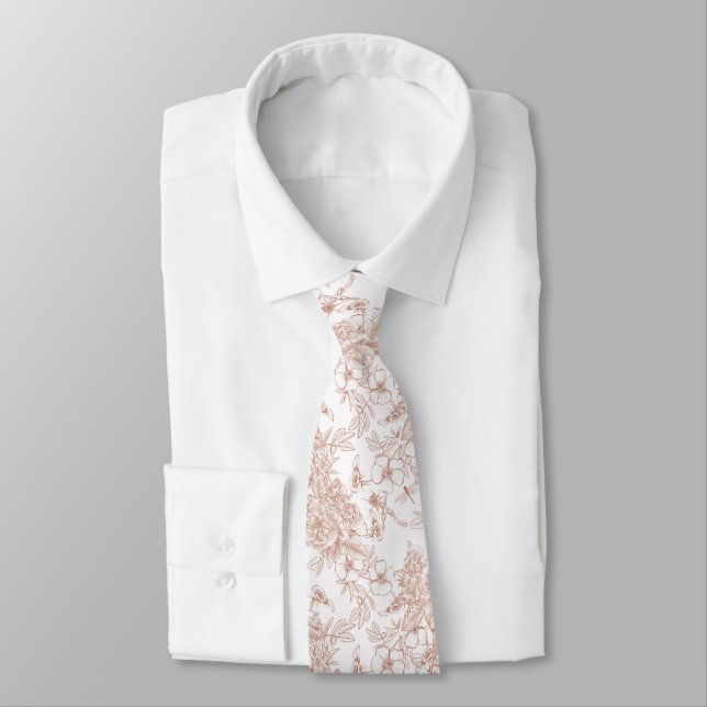 Toile-De-Jouy Mönster Bröllop  Slips (Bunden)