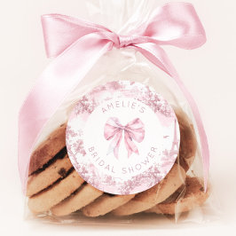 Toile de Jouy Paris Dusty pink bridal shower Runt Klistermärke