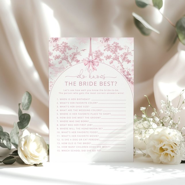 Toile de Jouy Paris Who knows the bride best game (Skapare uppladdad)