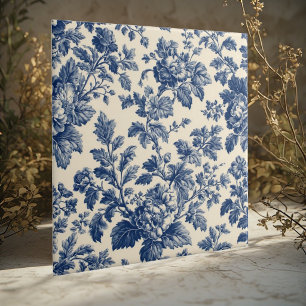 Toile De Jouy Pastorala Lantliga Blommotiv Kakelplatta