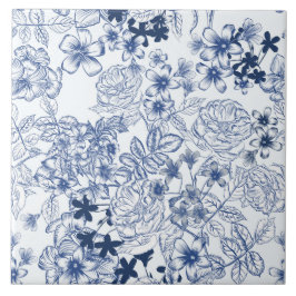 Toile-De-Jouy Pattern Kakelplatta