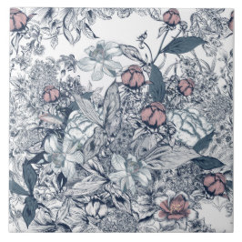 Toile-De-Jouy Pattern Kakelplatta