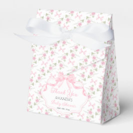 Toile De Jouy Pink Bow Girl Baby Shower Presentaskar