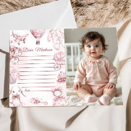 Toile De Jouy Rosa Flick Capsule Notis Meddelande Inbjudningar