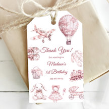 Toile De Jouy Rosa Födelsedagsfest