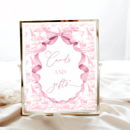 Toile de Jouy Rosa Safari Animals Cards and Gifts Poster