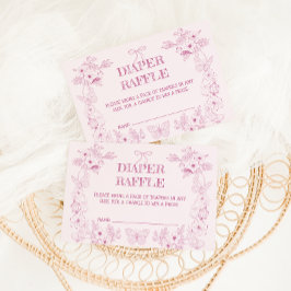 Toile De Jouy rosabruten blommig blöja lotteri Tilläggskort