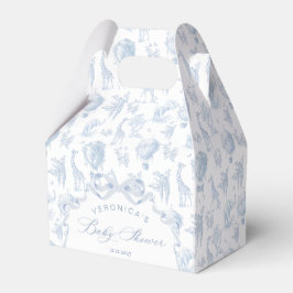 Toile de Jouy Safari animals Arch Blue Shower Presentaskar