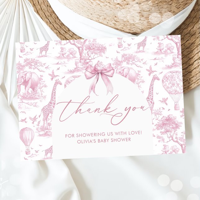 Toile de Jouy Safari animals Baby duscha Tack Kort (Skapare uppladdad)