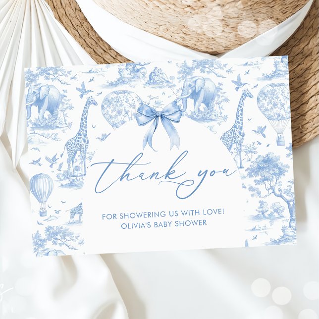 Toile de Jouy Safari animals Baby duscha Tack Kort (Skapare uppladdad)