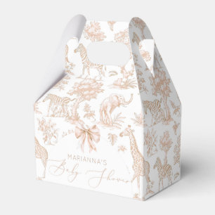 Toile de Jouy Safari animals Boho Gender neutral Presentaskar