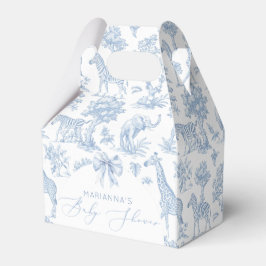 Toile de Jouy Safari animals damsty blue elegant Presentaskar