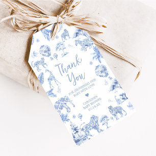 Toile De Jouy Safari Animals Favorittagg för babys Presentetikett