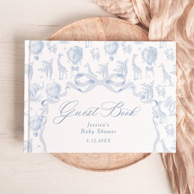 Toile de Jouy Safari Baby dusch Gästböcker (Skapare uppladdad)