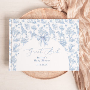 Toile de Jouy Safari Baby dusch Gästböcker