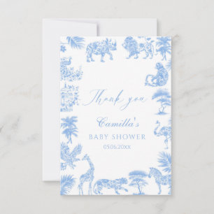 Toile De Jouy Safari Baby Shower Tack Kort
