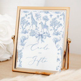 Toile de Jouy Safari Fransk Cards och presenter Poster