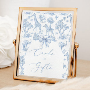 Toile de Jouy Safari Fransk Cards och presenter Poster