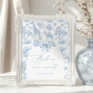 Toile de Jouy Safari French Bebisar är söta Poster