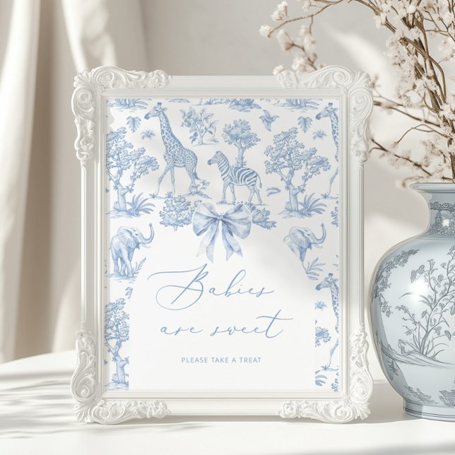 Toile de Jouy Safari French Bebisar är söta Poster (Skapare uppladdad)