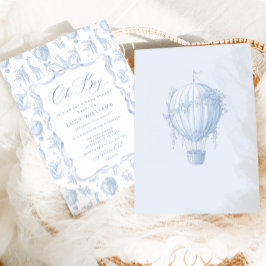 Toile de Jouy Safari Oh Boy-duschinbjudan Inbjudningar