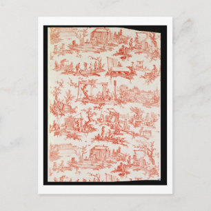 Toile de Jouy, som illustrerar tillverkningsproces Vykort