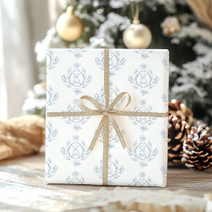 Toile de Jouy Teddybjörn baby shower Presentpapper