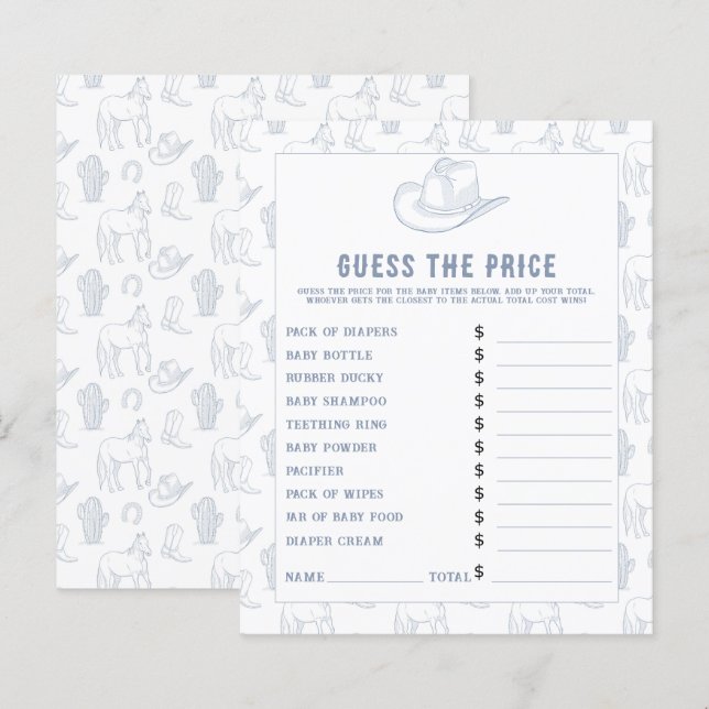 Toile De Jouy Västerländsk Baby Shower Pris Gissni (Fram/baksida)