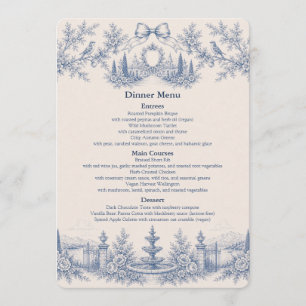 Toile de Jouy Venue Story Bröllopsmeny Meny