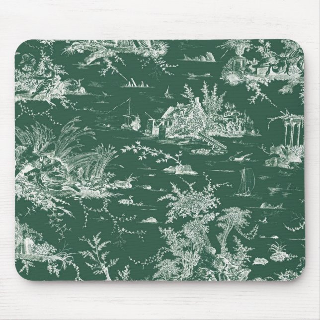 Toile de Jouy verte Musmatta (Framsidan)