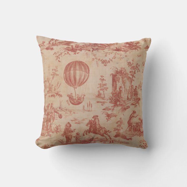 Toile de jouy Vintage Illustration Cushion Kudde (Framsida)