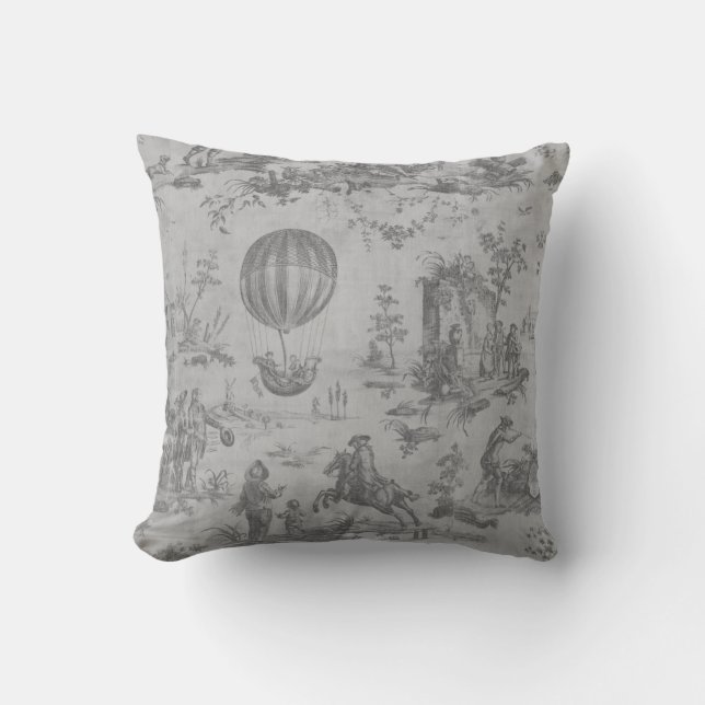 Toile de jouy Vintage Illustration Cushion Kudde (Framsida)
