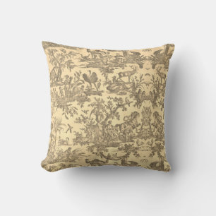 Toile de jouy Vintage Illustration Cushion Kudde